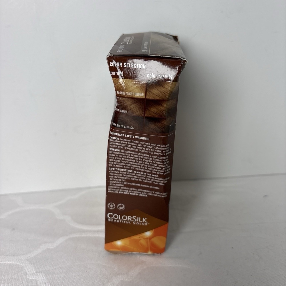 Revlon Colorsilk Beautiful Color 54 LIGHT Golden Brown Ammonia Free 3D Color Dye - Picture 4 of 6